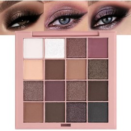 16 Color Eyeshadow Matte Eye Makeup, Waterproof, High Coloring, Glitter, Fade Resistant, High Adhesion, Eye Palette, Gift (1904B)