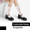 AGDGV 4 Pairs Women's Lace Ankle Socks - Cute Ruffle