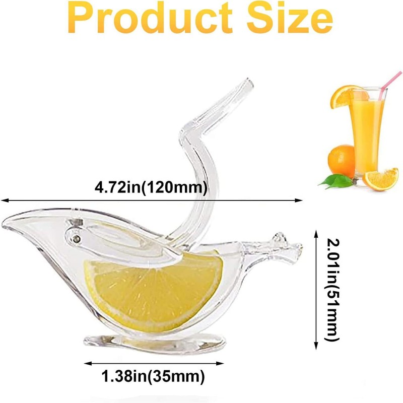Lemon Squeezer Hand Press Portable Manual Lemon Clip Juicer Plastic