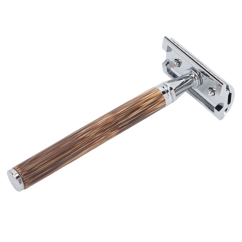 Double Edge Safety Razor Men Travel Portable Zinc Alloy Bamboo