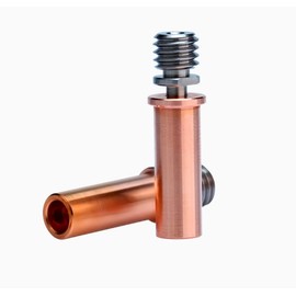 Super Print Upgrade 2 Pieces Yyper/Me-ga All Metal Bimetal Heatbreak, Copper/Titanium, High Temperature, for Kobra Max/Kobra 2/Neo/Kobra 2 Pro/Plus/Max/Me-ga/Me-ga S/X/Pro/Vyper/Chiron Hotend. (2