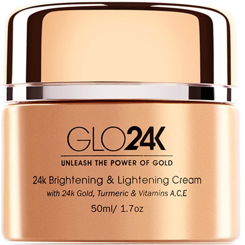 GLO24K Crema aclaradora y aclaradora con oro de 24k, cúrcuma