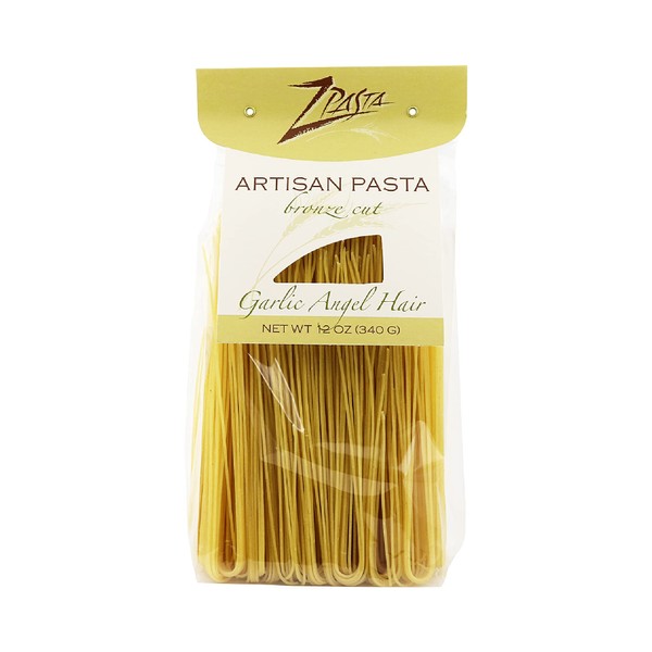 ZPasta Linguini Ajo Asado – Pasta Artesana Corte Bronce 12 oz 1 paquete
