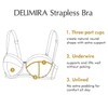 DELIMIRA Women's Strapless Bras Underwire Non Padded Support Multiway Bandeau
