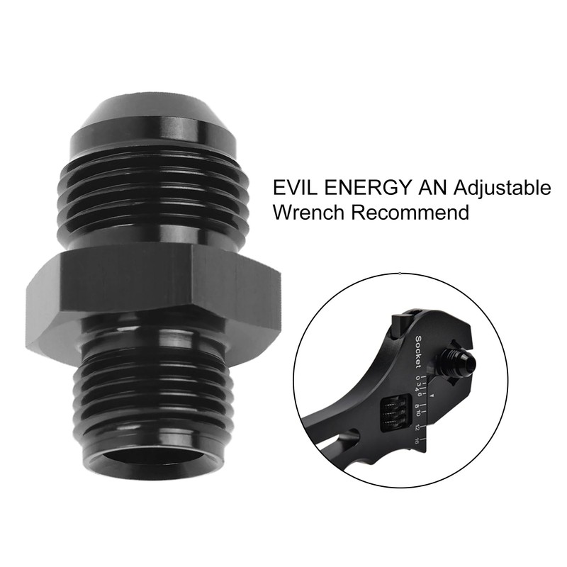 EVIL ENERGY 8AN Male to 5/8x18 Inverted Flare Thread Fitting