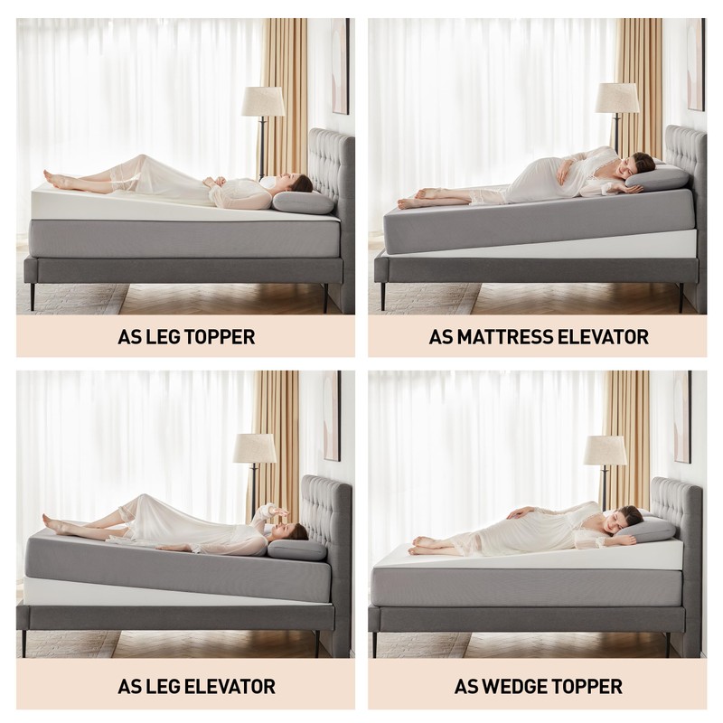 Lazyzizi Mattress Wedge Only, 7-Inch Twin Inclined Bed Wedge Mattress