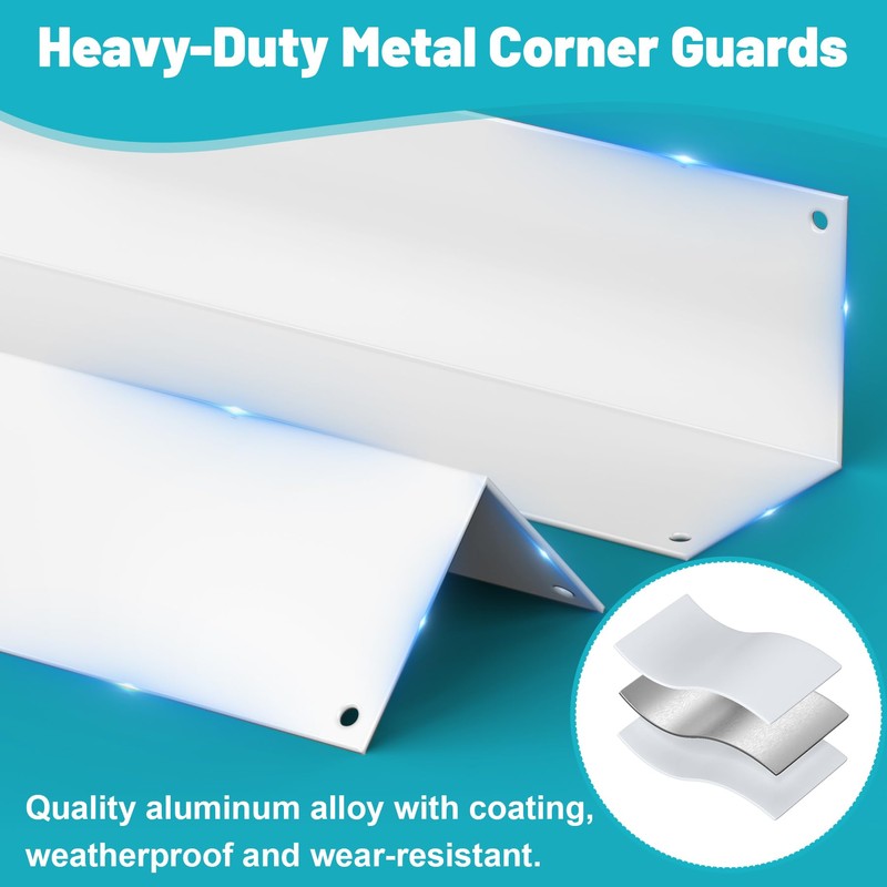 Chiligent Aluminum Siding Corners, 15.8" x 3.4" Siding Corner Protectors,