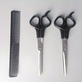 셀프 헤어컷 일자가위 숱가위 컷트빗 3종세트 Self Haircut Kit Scissors Thinners Cutting Scissors 3-Piece Set