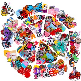 Tigeen 202 Pcs Random Assorted Styles Embroidered Patches Iron on Patches Bulk DIY Sew Applique Repair Patch Colorful Sew On Patches for Clothing Decorative Hats, Bags, Backpacks, Clothes, Backpacks