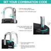 2 Pack x Combination Locker Padlock, 4 Digit Coded Padlock,