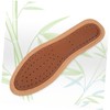 FOMIYES 2pairs Sweat Absorption Damping Insoles Activated Charcoal Leather Bamboo