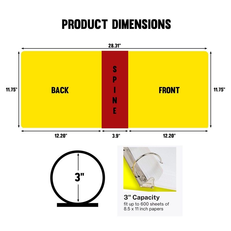 SDS Ring Binder, Bilingual with English/Spanish, Heavy Duty, 7.6cm Capacity