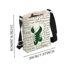 JYTAPP Dancing Crossbody Bag Characters Gifts Lovers Messenger Bag Irish Teacher Coach Gifts (beige)