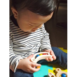 Mastro Geppetto Wooden Toys Rattle FAVA COLOR