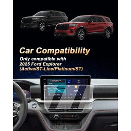ECOZEN 2025 Ford Explorer Screen Protector - For 2025 Explorer 13.2-Inch Navigation Screen - 9H Hardness Tempered Glass HD 2025 Ford Explorer(Active/ST-Line/Platinum/ST) Accessories Anti Fingerprints