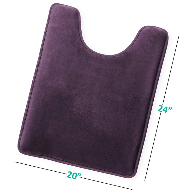 Clara Clark Bathroom Rugs, Velvet Memory Foam Bath Mat, Non-Slip,