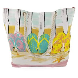 Boston International Tote Bag for Women and Men, Flip Flops