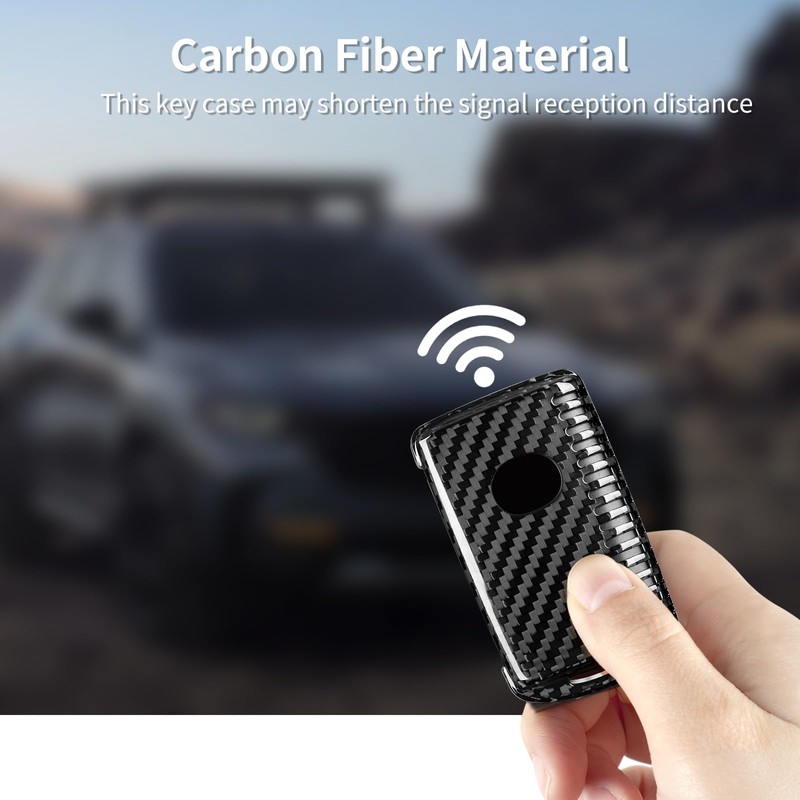 T-carbon Key Fob Cover Compatible with Mazda with Keychain,Carbon Fiber