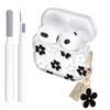 Aircawin for Airpods 4 Case Clear,Cute Floral Design for Airpod