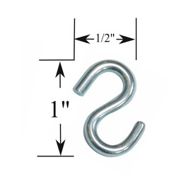 Shade Doctor of Maine Medium S Hooks - 1/2" X 1" - 10 Pack