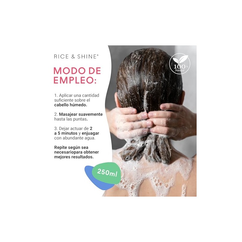 Shampoo Sin Sulfatos y Parabenos Natural Enriquecido con Aceite de