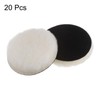 HARFINGTON 20pcs Wool Buffing Pads 4 Inch Polishing Pad Polishing