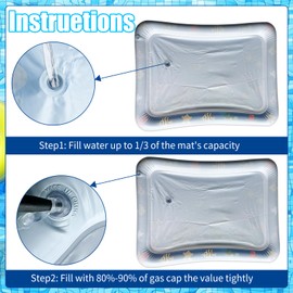 YumSur Sensory Water Playmat Cat, Sensory Water Play Mat, Summer Water Sensory Play Mat, Cat Toy, Water Mat, Interactive Toy for Cats and Dogs (Style02, One Size)