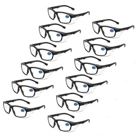 ProtectX Safety Reading Glasses 2.0 Diopter, Safety Glasses with Readers 2.0, Reader Safety Glasses 2.0, ANSI Z87.1 Rated with UV Protection 12 Pack