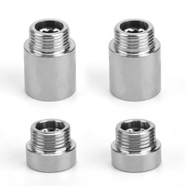 0XBIT Tap Extension 1/2 Inch 4-Piece Extension for Threaded Connection (Female Diameter 19.8 mm x External Thread Diameter 20.4 mm), Not Easy to Rust, for Shower Head / Angle Valve
