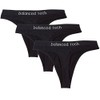 Balanced Tech Women's Seamless Thong Panties 3-Pack - Black -