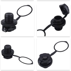Pack of 5 Valve for Inflatable Boats, Kayak, Canoe Valve with Cap Lid, Boston Valve Replacement Universal Fit Air Valve for Inflatable, for Tubes, Towables, Paddle Boats, Kayak