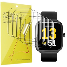 Blueshaweu Compatible for Sekonda Motion 36mm Smart Watch Screen Protector, [6 Pack] Full Coverage TPU Clear Film Compatible with Sekonda Motion 36mm Smart Watch (6 pack)