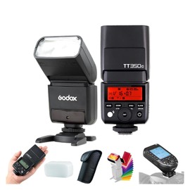 Godox TT350 Mini Thinklite TTL Flash for Canon Cameras (TT350-C for Canon with Xproll-C)