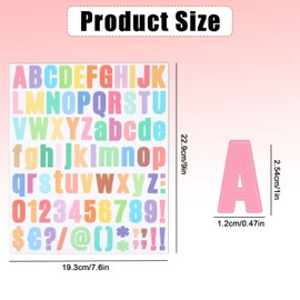 10 Sheets Alphabet Stickers Number Stickers Aesthetic, Stick on Numbers for Birthday Cards for Crafts Vinyl Lettering, Decoration, Greeting Cards, Envelope, Scrapbook(Bold)