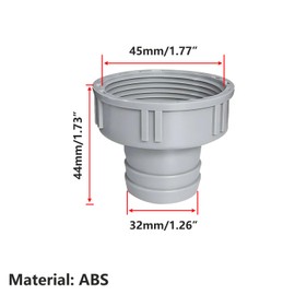 Qrity 1 Piece Kitchen Sink Drain Pipe Joint Thread Hose Connector Sink Drain Joint Thread 45 mm to 32 mm Connector for Kitchen Sinks