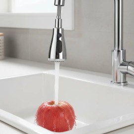 Grifos Convencionales Lagom C02 Mezcladora Para Fregadero Flexible Llave Herramienta de Cocina Brillante Con 3 Modos salida de agua dispersa Caliente y Frio 360° de rotación Acero inoxidable