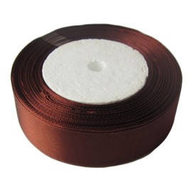 gcs 25 Yards / 23 Meters Of Satin Ribbon 20mm In Multiple Colours Satin Ribbon Tying Gift Ribbon Wedding Trimming Crafts Apron Deco. Many Colours BUY ANY 3 Colours & GET 1 FREE (Brown)