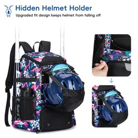 KAVIGOR Baseball Bag for Youth and Adult, Softball Backpack 40L Large Capacity, Bat Backpack with Shoes Compartment and Hidden Helmet Holder