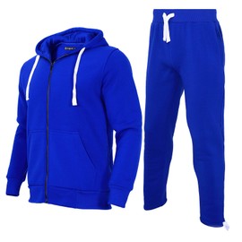 R RAMBLER 1985 Mens Sweatsuits 2 Piece Casual Athletic Long Sleeve Tracksuit Set Jogging Suit for Running,Exercise,Traning(Sapphire Blue,XXL)