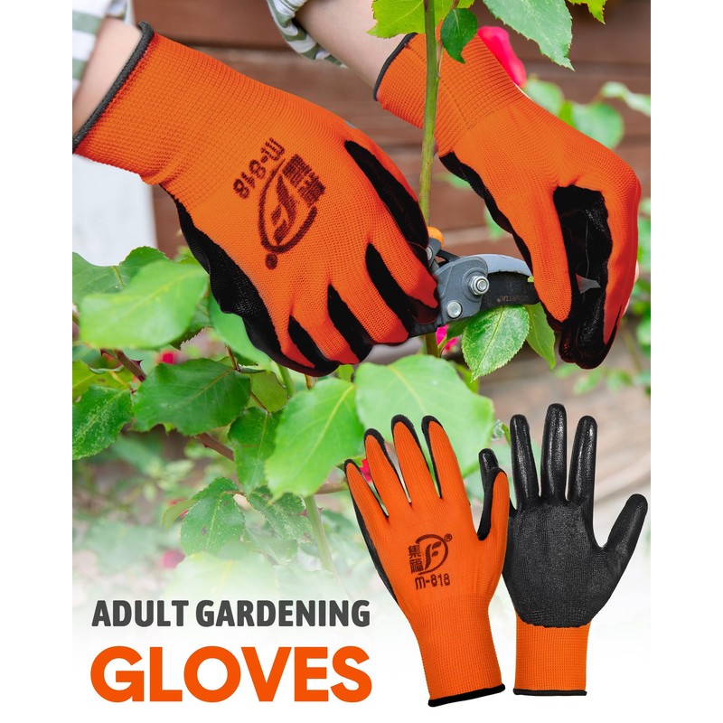 Honeydak 36 Pairs Gardening Gloves for Men Women Breathable Rubber