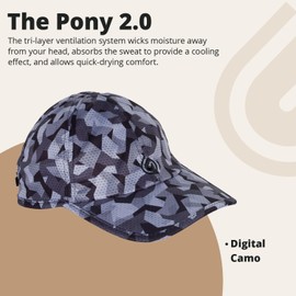 Gymwrap Pony 2.0 Sweat-Wicking Ponytail Hat for Women - Adjustable Baseball Cap for Running, Workouts, Tennis & Outdoors