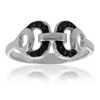 VIR JEWELS 1/6 cttw Black Diamond Ring in .925 Sterling