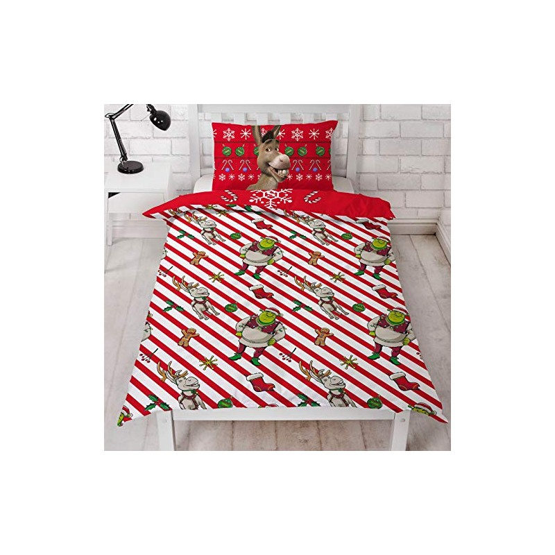 Character World Shrek Merry Single Duvet Cover and Pillowcase Set