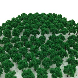 DauStage N Gauge Diorama, Railway, Architecture, Model, Tree, Landscape, 1.2 inches (3 cm) (03, Green, 50 Pieces)