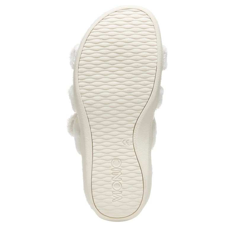 Vionic Adjustable Open-Toe Slipper with Orthotic Arch S Marshmellow -