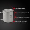 450ml Titanium Cup with Foldable Handles Lightweight Water Cup for
