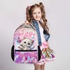 IWANGIFT School Backpack for Kids Girls, 17 Inch Cartoon Cat