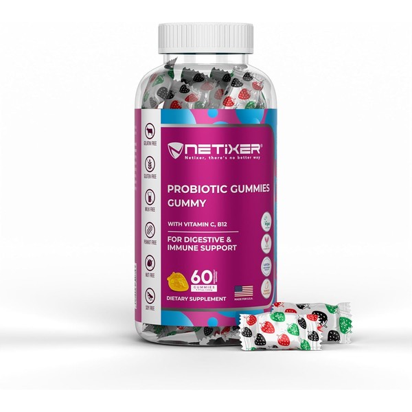 Probiotic Gummies 40 Billion CFU – Mango Flavor, 60 Vegan