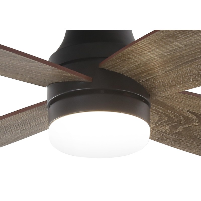 FINXIN Indoor Low Profile Ceiling Fan LED 36 Walnut Ceiling