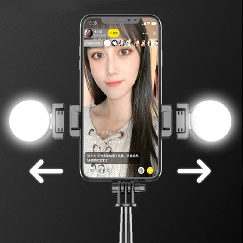 Selfie Stick Handheld MultiFunctional Foldable Live Tripod Portable Double Fill